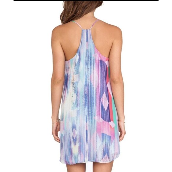 Rory Beca 100% Silk Pastel Geometric Dress Size Small - Picture 2 of 7